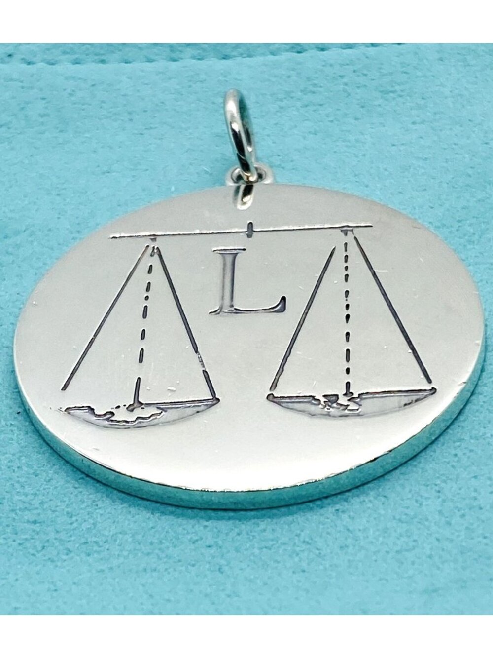 Tiffany & Co Zodiac Large Pendant Libra Sterling Silver 925